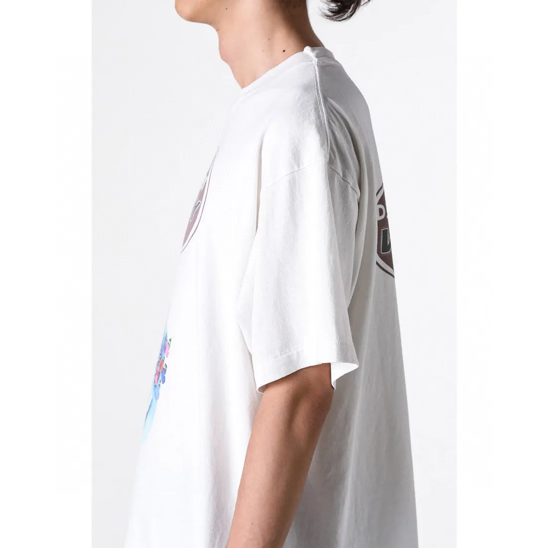 SAINT Mxxxxxx VANITY SS TEE/WHT Jesus Butterfly Print Short Sleeve Off-White S-XL Cylindrical No Side Seam Fabric 220g High Weight OE Yarn ⚠️Note: It is almost meaningless if it is not a cylindrical fabric Customized main mark/wash mark/little angel anti-counterfeiting label Original-level printing factory Top purchasing level